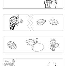 4 signets pour P�ques - Coloriage - Coloriage PRENOMS - Coloriage de signets - Signets � colorier