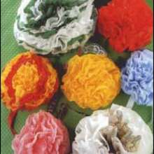 Fleurs en serviettes multicolores - Activit�s - Bricolage ENFANT - Bricolage pour pr�parer les f�tes ! - Bricolage Carnaval