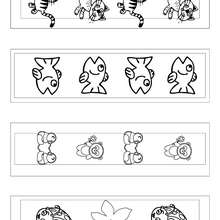 4 signets d'animaux - Coloriage - Coloriage PRENOMS - Coloriage de signets - Signets � colorier