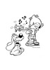 Coloriage de Boule jouant de la fl�te - Coloriage - Coloriage PERSONNAGE BD - Coloriage BOULE ET BILL - Coloriage BOULE ET BILL A IMPRIMER