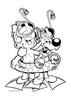 Coloriage de Boule et Bill � la plage
