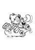 Coloriage du bisou de Boule et Bill 