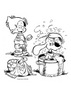Coloriage du bain de Bill