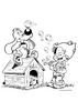 Coloriage de Boule et Bill et les bulles de savon