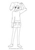 Coloriage Keroro Natsumi Hinata - Coloriage - Coloriage PERSONNAGE BD - Coloriage KERORO - Coloriage KERORO A IMPRIMER
