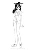 Coloriage Keroro Aki Hinata - Coloriage - Coloriage PERSONNAGE BD - Coloriage KERORO - Coloriage KERORO A IMPRIMER