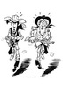 Coloriage Lucky Luke et de Calamity Jane - Coloriage - Coloriage PERSONNAGE BD - Coloriage LUCKY LUKE - Coloriage CALAMITY JANE