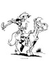 Coloriage de lucky luke sur Jolly Jumper - Coloriage - Coloriage PERSONNAGE BD - Coloriage LUCKY LUKE - Coloriage JOLLY JUMPER