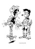 Coloriage de lucky luke et de calamity Jane - Coloriage - Coloriage PERSONNAGE BD - Coloriage LUCKY LUKE - Coloriage CALAMITY JANE