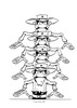 Coloriage de tous les Dalton - Coloriage - Coloriage PERSONNAGE BD - Coloriage LUCKY LUKE - Coloriage LES DALTON