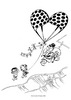 Coloriage Petit Spirou Cerf-Volant - Coloriage - Coloriage PERSONNAGE BD - Coloriage PETIT SPIROU - Coloriages PETIT SPIROU