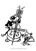 Coloriage LEONARD de Raoul et Brisbette en musiciens - Coloriage - Coloriage PERSONNAGE BD - Coloriage LEONARD - Coloriages LEONARD