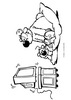 Coloriage Cubitus regarde la t�l� - Coloriage - Coloriage PERSONNAGE BD - Coloriage CUBITUS - Coloriages CUBITUS
