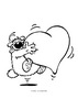 Coloriage Cubitus et un gros coeur - Coloriage - Coloriage PERSONNAGE BD - Coloriage CUBITUS - Coloriages CUBITUS