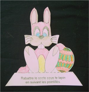 Fiche bricolage: les lapins de Pâques. - Activités - BRICOLAGE PAQUES - Les lapins de décoration pour Pâques.