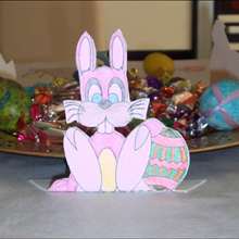 Fiche bricolage: les lapins de P�ques. - Activit�s - Bricolage ENFANT - Bricolage pour pr�parer les f�tes ! - Bricolage P�ques - Les lapins de d�coration pour P�ques.