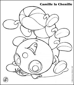 coloriage chenille