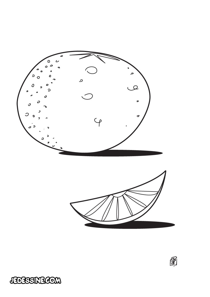 Coloriage D Une Orange