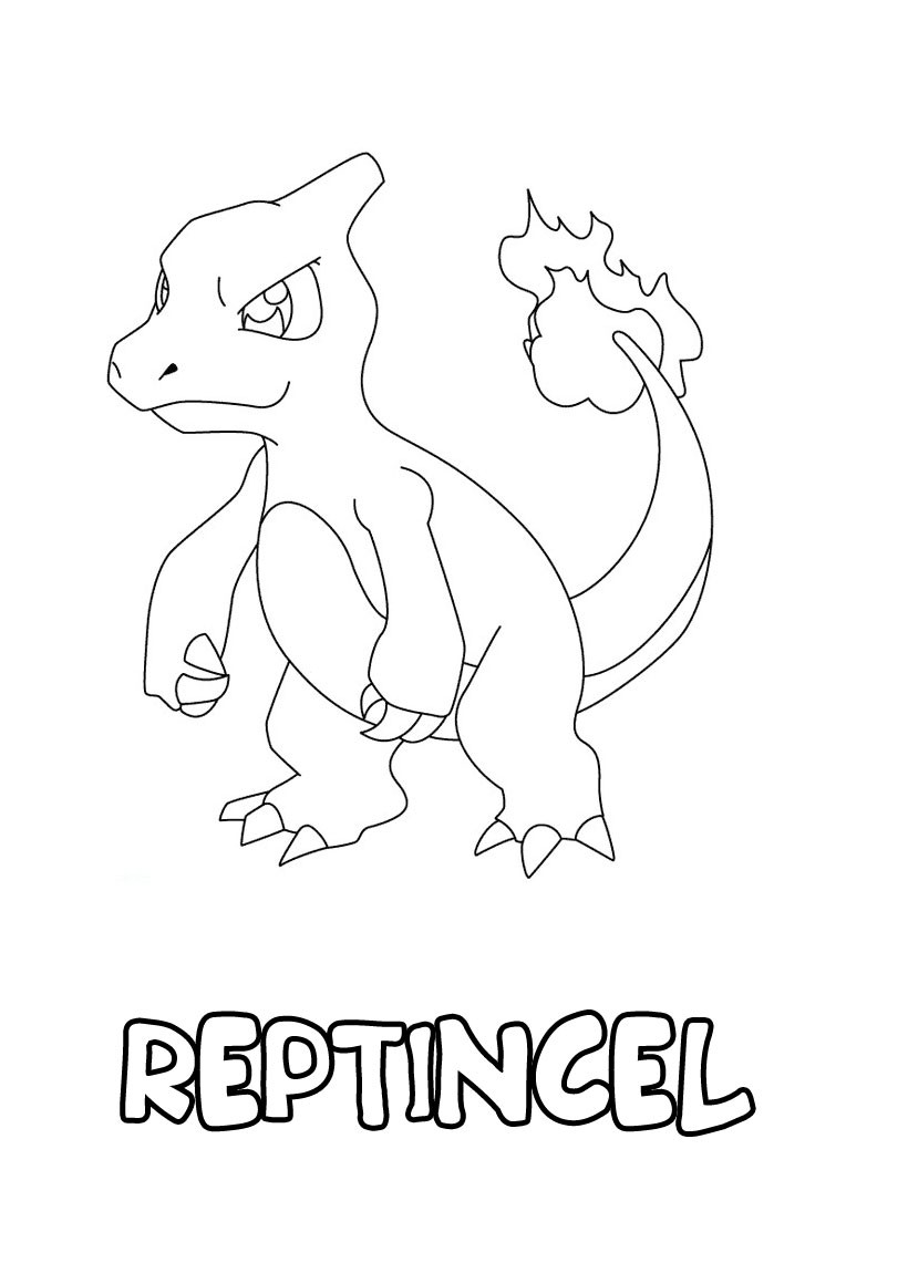 Coloriage pokemon reptincel - Dessin gratuit à imprimer