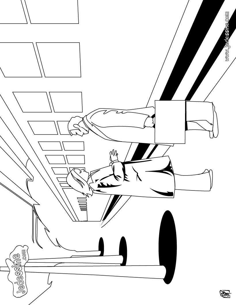 Coloriage d'un quai de gare