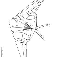 Coloriage d'un avion furtif