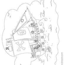 Coloriage d'un bateau pirate - Coloriage - Coloriage A IMPRIMER - Coloriage A IMPRIMER STICKERS