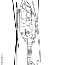 Coloriage d'un hélicoptère de combat