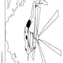 Coloriage d'un h�licopt�re - Coloriage - Coloriage VEHICULES - Coloriage HELICOPTERE