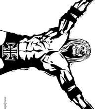 Coloriage de catch TRIPLE H - Coloriage - Coloriage CATCH - Coloriage CATCH TRIPLE H