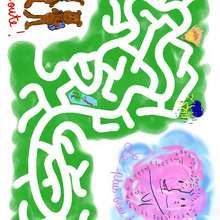 Pars � la recherche du tr�sor dans le labyrinthe! - Activit�s - Bricolage ENFANT - Bricolage Ecolo avec Tipi-Kiwi