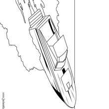 Coloriage d'un bateau � grande vitesse