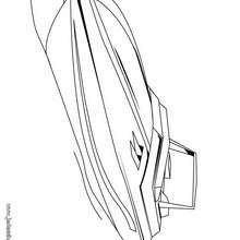 Coloriage d'un bateau � moteur