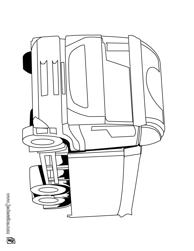 coloriage camion americain