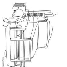 Coloriage d'un tracteur am�ricain - Coloriage - Coloriage VEHICULES - Coloriage CAMION - Coloriage TRUCK AMERICAIN