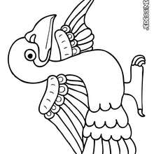 Coloriage d'un pigeon