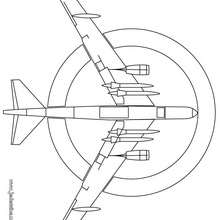 Coloriage d'un avion de combat