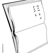 Coloriage d'un cahier d'exercices