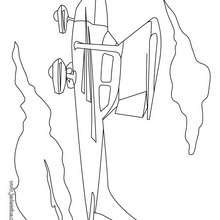 Coloriage d'un petit avion � moteur