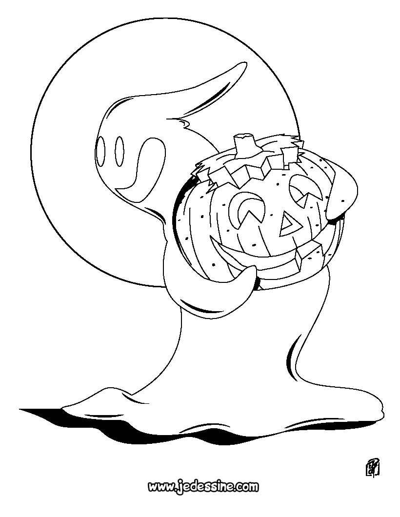 Coloriage d un fantome Coloriage fantome avec une citrouille Coloriage Coloriage FETES Coloriage HALLOWEEN Coloriage FANTOME