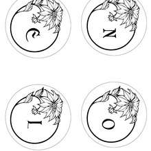 Lettres Boules de Noel - 2 - Coloriage - Coloriage FETES - Coloriage NOEL - Coloriage LETTRES ALPHABET JOYEUX NOEL