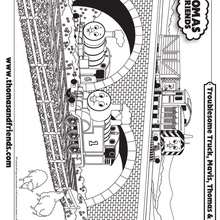 Coloriage du passage d'un pont