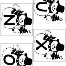 Lettres Bonhomme de neige - 2 - Coloriage - Coloriage FETES - Coloriage NOEL - Coloriage LETTRES ALPHABET JOYEUX NOEL