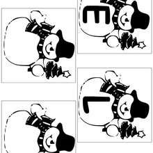 Lettres Bonhomme de neige - 3 - Coloriage - Coloriage FETES - Coloriage NOEL - Coloriage LETTRES ALPHABET JOYEUX NOEL
