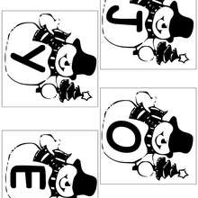 Lettres Bonhomme de neige - 1 - Coloriage - Coloriage FETES - Coloriage NOEL - Coloriage LETTRES ALPHABET JOYEUX NOEL