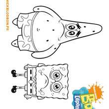 Coloriage de Bob et Patrick un peu tristes - Coloriage - Coloriage BOB L'EPONGE - Coloriage PATRICK