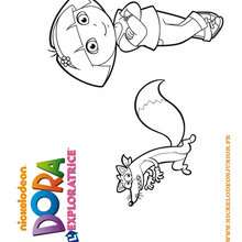 Coloriage de Dora et Chipeur le renard