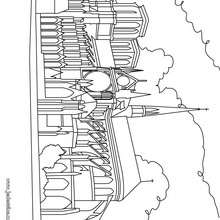 Coloriage de la Cathédrale Notre-Dame - Coloriage - Coloriage HISTOIRE ET PAYS - Coloriage FRANCE - Coloriage MONUMENTS FRANCAIS