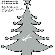 Pochoir de sapin de Noel pour la d�coration des fen�tres