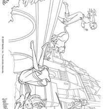 Coloriage d'une amie de Barbie chutant du pont - Coloriage - Coloriage BARBIE