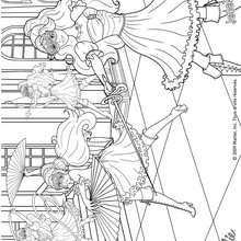 Coloriage d'Aramina Corinne et Ren�e en action - Coloriage - Coloriage BARBIE - Coloriage BARBIE ET LES 3 MOUSQUETAIRES - Coloriage ARAMINA